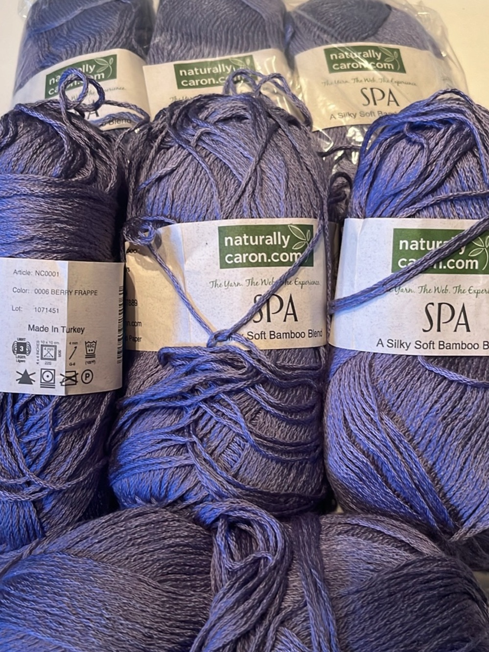Carbon Spa Silky Bamboo Blend Yarn - Lavender Blue